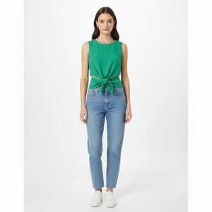 *Cotton Candy Green Sleeveless Blouse with Cutouts